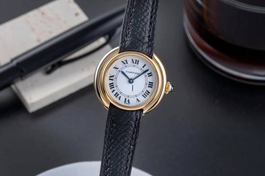  Cartier Vendome 18k (0,750) Gold Handaufzug Damenuhr Ref. 6708 Vintage 
