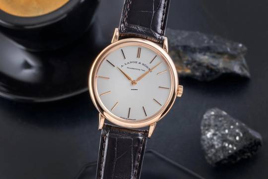  A. Lange & Söhne Saxonia 18k (0,750) Rotgold Handaufzug Herrenuhr Ref. 201.033 