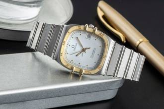 Thumbnail von Omega Constellation Quartz Stahl / Gold Quarz Herrenuhr Ref. 398.0877 Papiere 1986