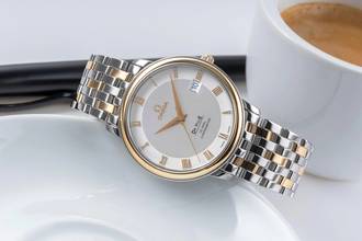 Thumbnail von Omega De Ville Stahl / Gold Automatik Herrenuhr Ref. 4374.31.00 Papiere 2014