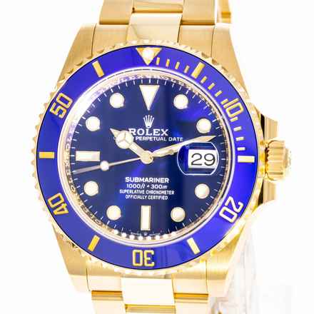  Rolex Submariner Date 41 Yellow Gold Blue – 126618LB – like NEW – 2022 Full Set Lc100 