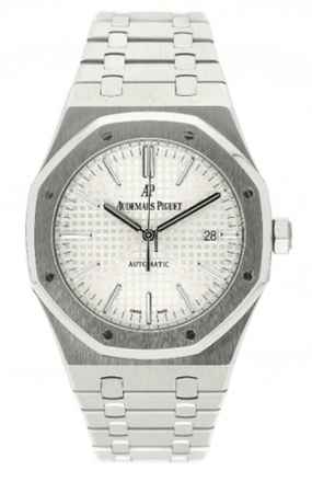  Audemars Piguet Royal Oak Selfwinding 41MM White Dial Like New Box+Papers 15400ST.OO.1220ST.02 