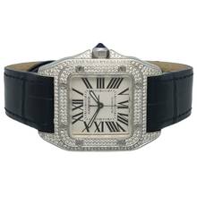 Thumbnail von Cartier Santos 100 Ref. 2878 Midsize Full set with diamonds