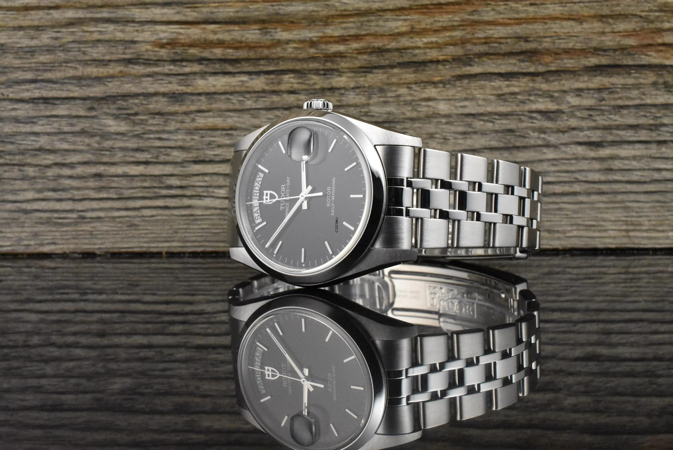 Tudor Prince Date Day 76200 Black Dial Automatik Box & Papiere 2010