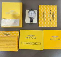 Thumbnail von Breitling Cockpit Lady with M.O.P DIAL STEEL TOP CONDITION with Papers and MOTHER OF PEARL DIAL