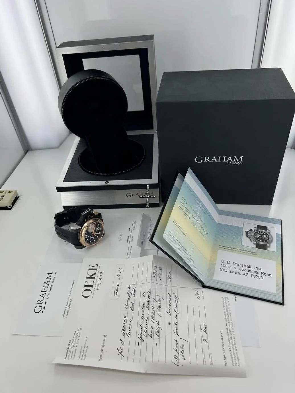 Graham Chronofighter Oversize Steel Roségold