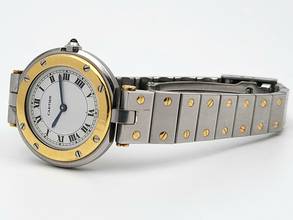 Thumbnail von Cartier Santos Ronde 27 mm steel gold