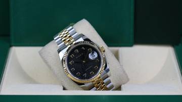 Thumbnail von Rolex Datejust 36 Steel Gold - Black Arabic - like New - Fullset - 09/2007