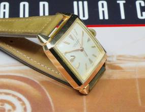 Thumbnail von Ulysse Nardin STYLISH 1950'S TANK CIOCCOLATONE IN 18K PINK GOLD RARE VINTAGE UNPOLISHED