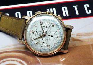 Thumbnail von Movado RARE OVERSIZE M95 IN PINK GOLD CHRONOGRAPH WITH SAUDI KING DIAL