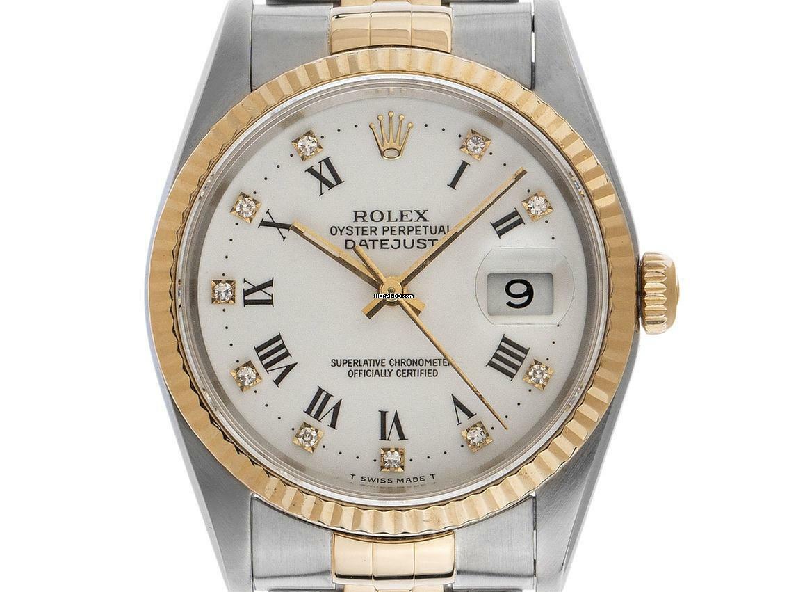 Rolex Datejust 36 Diamanten Ref.16233 1993 Box&Beschreibung sehr gut Vintage