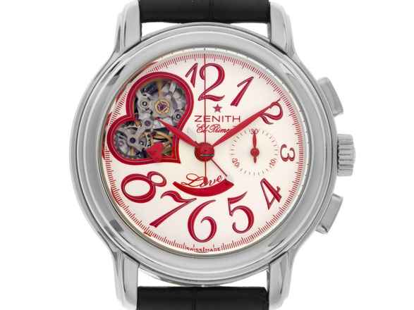  Zenith El Primero Chronomaster Open Love Ref.03.1230.4021/01.C538 2005 Full Set wie Neu Vintage 