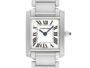 Thumbnail von Cartier Tank Française PM kleines Modell Ref.2384 2004 original Box sehr gut Vintage