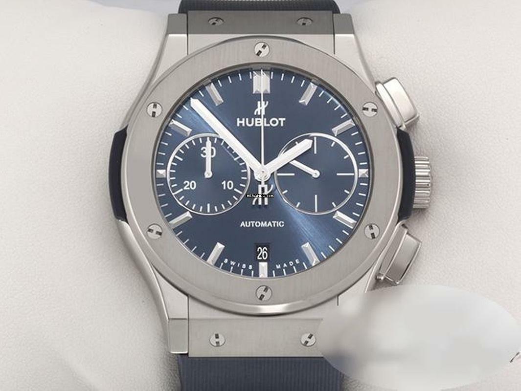 Hublot Classic Fusion Blue 45mm Chronograph 2024 521.nx.7170.rx Titan Automatik