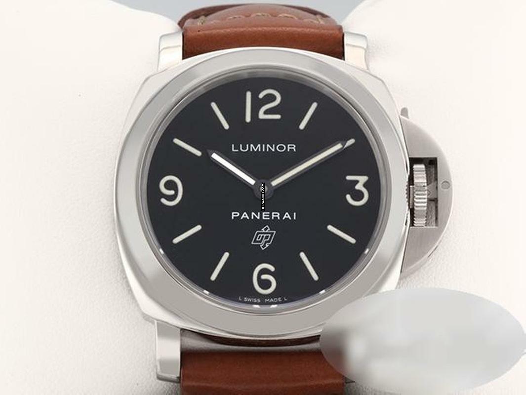 Panerai Luminor Base Logo Marina Base Logo 44mm Pam00000 2012 Edelstahl Handaufzug Steel Black Dial