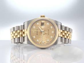 Thumbnail von Rolex Datejust 36 36mm 116233 2013 Diamanten Stahl Gelbgold 750 Automatik