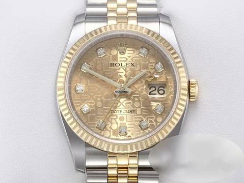  Rolex Datejust 36 36mm 116233 2013 Diamanten Stahl Gelbgold 750 Automatik 