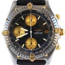 Thumbnail von Breitling Chronomat 81950 chronograph black dial steel Full Set