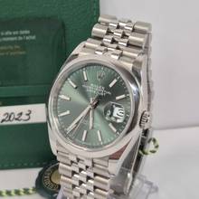 Thumbnail von Rolex Datejust 36 36mm Green Dial Jubilee Automático Completo