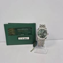 Thumbnail von Rolex Datejust 36 36mm Green Dial Jubilee Automático Completo