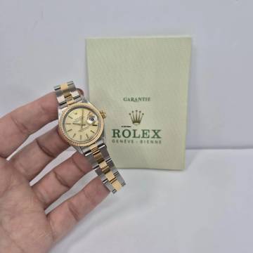  Rolex Lady-Datejust Ouro & Aço 26mm Automático Completo 