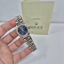 Thumbnail von Rolex Oyster Perpetual 26 26mm Full Steel Blue Dial Automático Completo