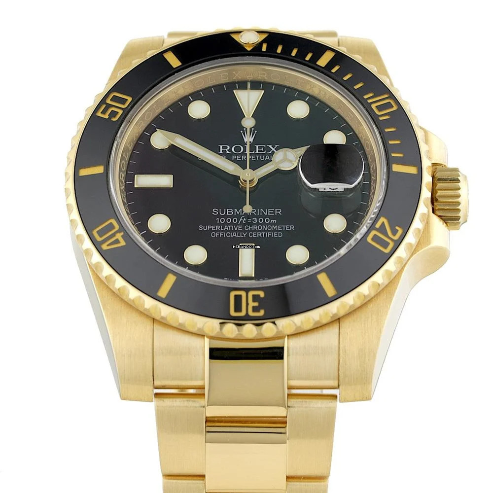 Rolex Submariner Date Yellow Gold Ref.116618LN