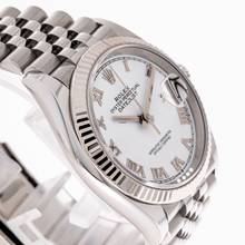 Thumbnail von Rolex Datejust 36 White – Roman Dial – 126234 – like NEW – 12/2019 Full Set Lc100