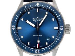 Thumbnail von Blancpain Fifty Fathoms Bathyscaphe Ref.5000-0240-O52A 2022 Full Set wie Neu