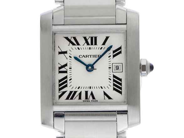  Cartier Tank Française MM Medium Modell Ref.2465 2007 original Box sehr gut Vintage 