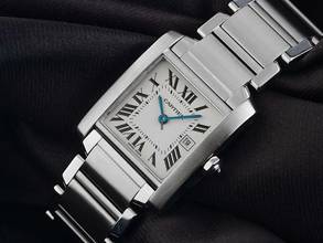 Thumbnail von Cartier Tank Française MM Medium Modell Ref.2465 2007 original Box sehr gut Vintage