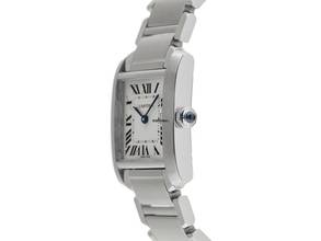 Thumbnail von Cartier Tank Française MM Medium Modell Ref.2465 2007 original Box sehr gut Vintage