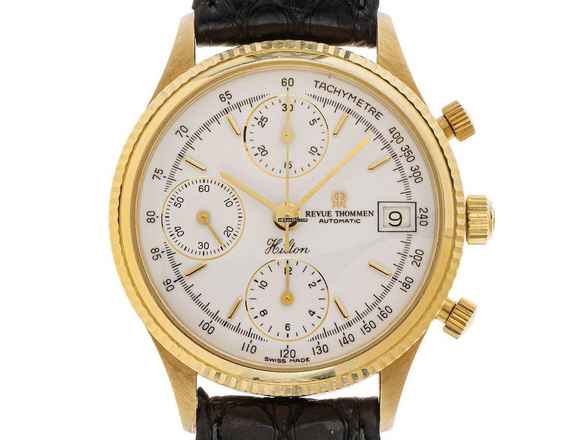  Revue Thommen Hilton Chronografo Ref.86 1994 Full Set sehr gut Vintage 