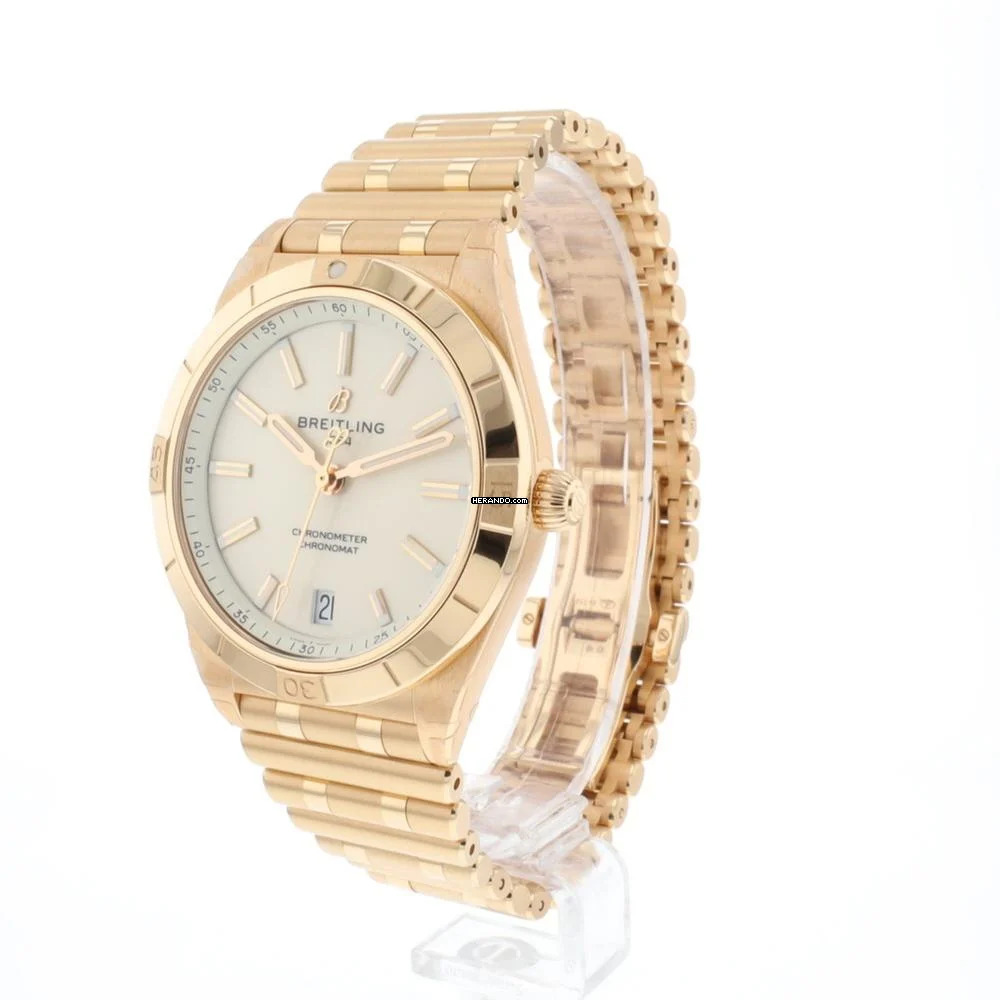 Breitling Chronomat 36 Automatic 36MM Rose Gold Silver Dial NEW IN STICKERS