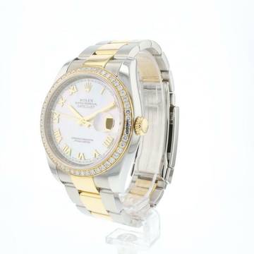  Rolex Datejust 36 Steel / Gold Oyster Mop Diamonds 