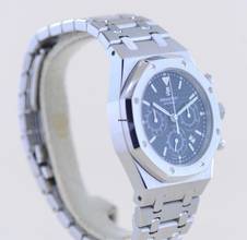 Thumbnail von Audemars Piguet Royal Oak Chronograph Stahl blue Dial Automatik 39mm rar TOP B+P