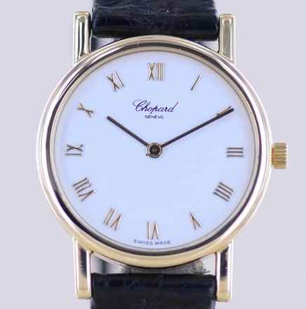  Chopard 18K LUC Klassiker Gelbgold Lady Dresswatch white roman Dial 