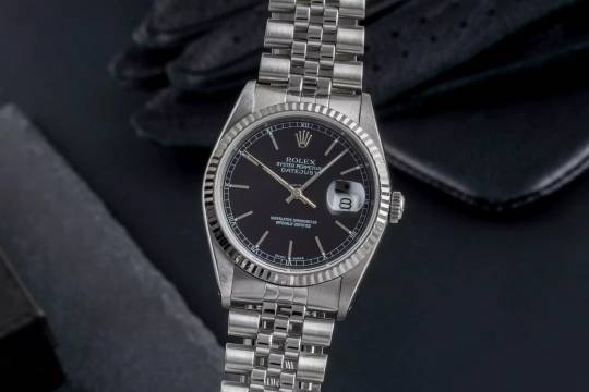  Rolex Datejust 36 Black Dial Stahl / Weissgold Ref. 16234 Klassiker X-Serie 