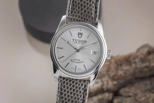  Tudor Glamour Date Edelstahl Smiley Automatik Herrenuhr Ref. 55000 B&P 2016 