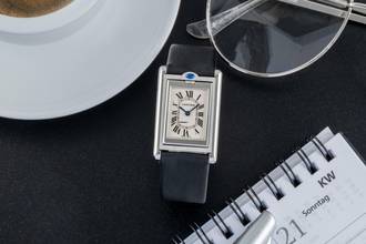 Thumbnail von Cartier Tank Basculante Edelstahl unisex Saphirglas Ref. W1011258 Klassiker B&P