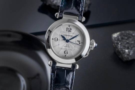  Cartier Pasha de Cartier Lady Automatik Stahl Damenuhr Ref. WSPA0013 