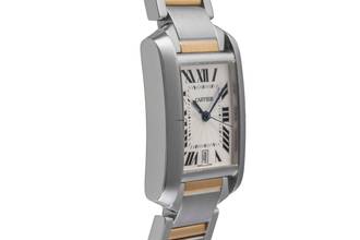 Thumbnail von Cartier Tank Française Stahl / Gold Automatik Medium Size Ref. W51005Q4 B&P