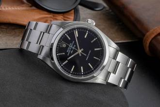 Thumbnail von Rolex Air King 34 Black Dial Oyster Edelstahl Automatik Herrenuhr Ref. 14000M