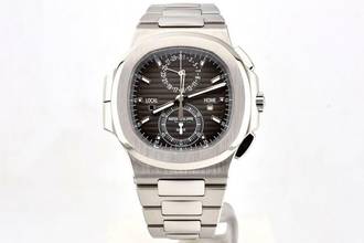 Thumbnail von Patek Philippe Nautilus Travel Time Chronograph - With Box And Papers - 5990/1A-001 2017