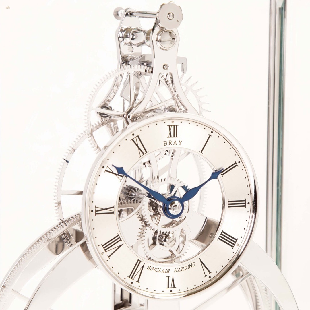 Tischuhr Rosemary - Skelettuhr mit 8 Tage Werk