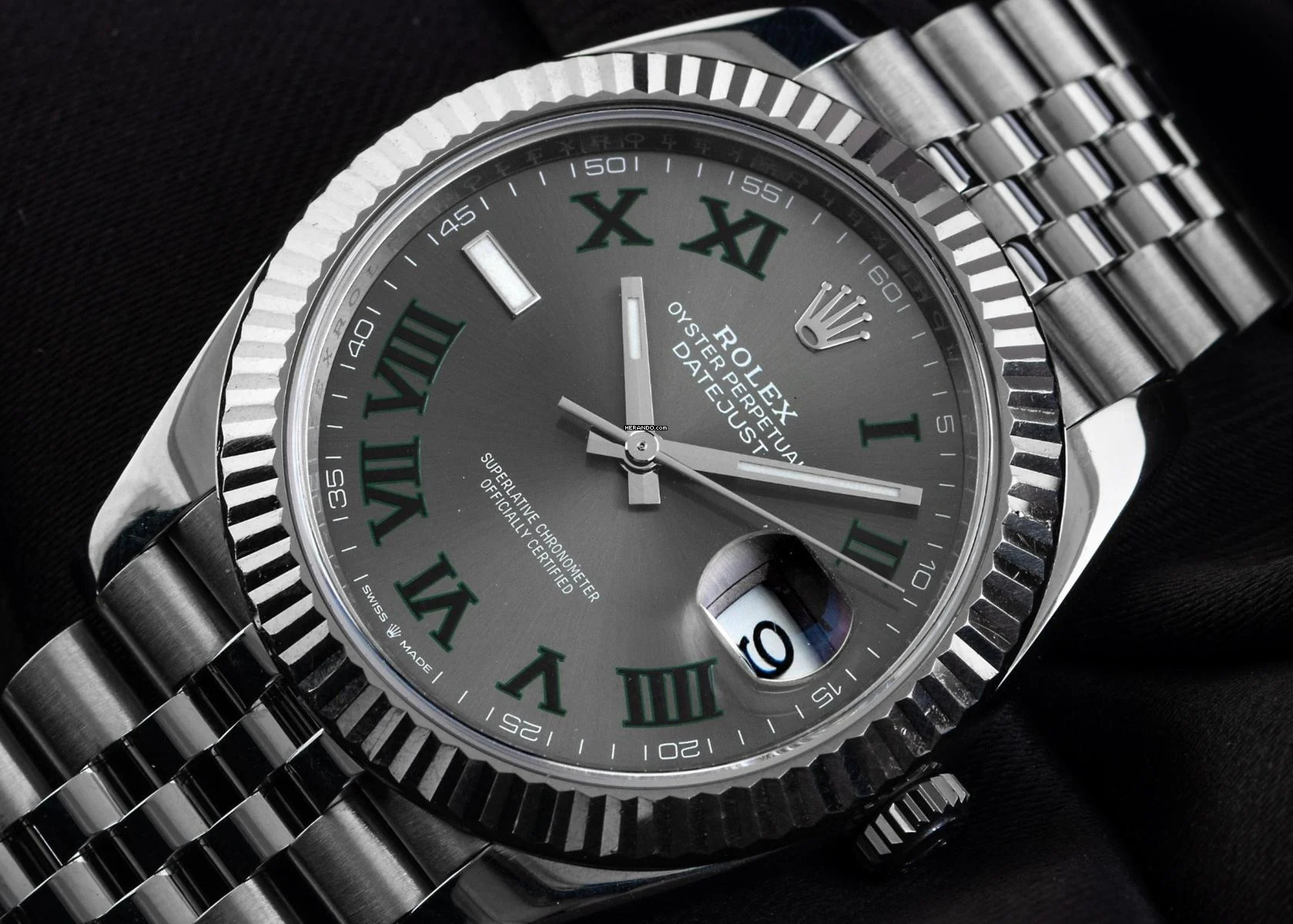 Rolex Datejust 41 Wimbledon Ref.126334 2019 Full Set wie Neu