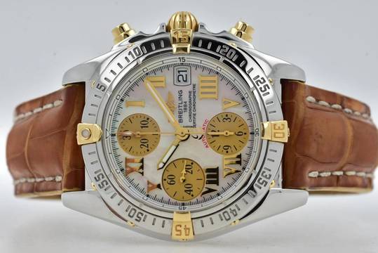  Breitling Chrono Cockpit Chronograph A13358 Steel Gold 