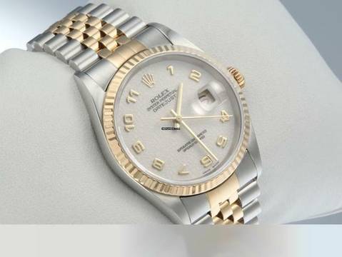  Rolex Datejust 36 36mm 16233 2003 Edelstahl Gelbgold 750 Automatik Stahl Gold 