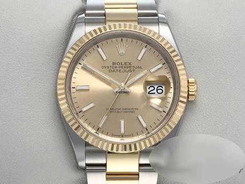  Rolex Datejust 36 126233 2019 Edelstahl Gelbgold 750 Automatik Stahl Stainless Steel 18kt Yellow Gold Oyster-band Chronometer 