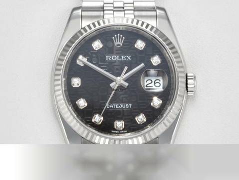  Rolex Datejust 36 36mm 116234 2016 Stahl Weissgold 750 Diamanten Automatik Gold 